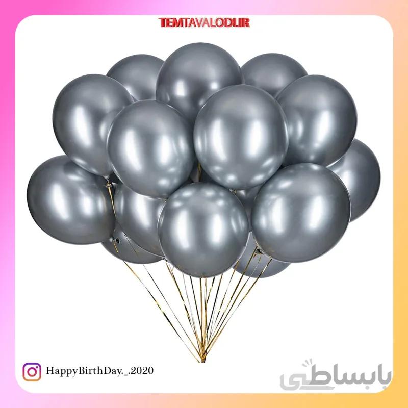 بادکنک کروم نقره ای