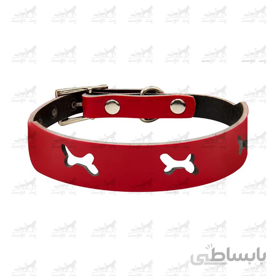 قلاده گردنی چرمی طرح استخوان مدل جونیور کد 1310