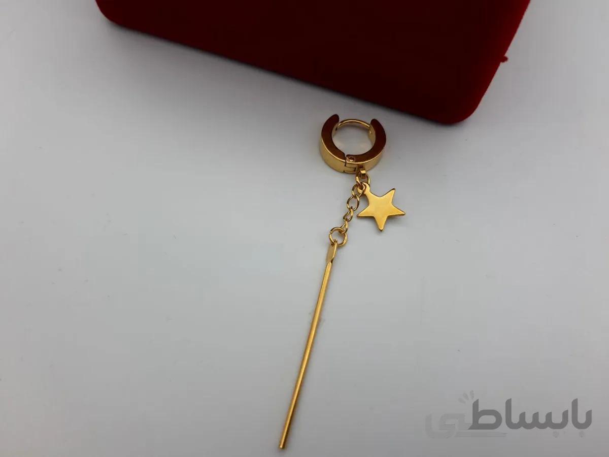 پیرسینگ گوش ستاره با آویز زنجیری بلند