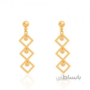 گوشواره طلا زنانه طرح هندسی کد LE660