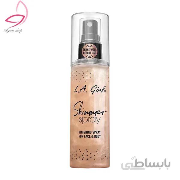 اسپری فیکساتور شیمر L.A. girl مدل rose gold