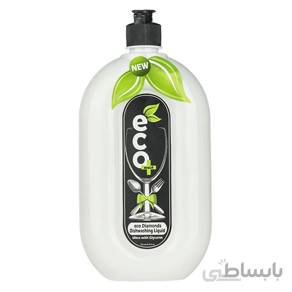 مایع ظرفشویی الماس ایکو با گلیسیرین ا Eco Diamond Dishwash Liquid 750ml