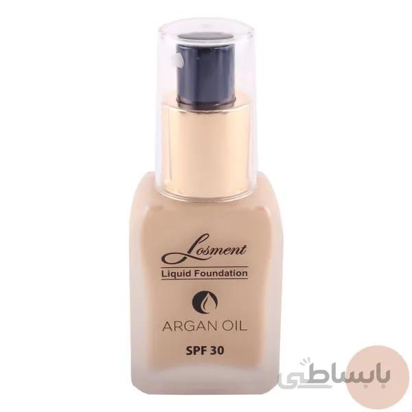 کرم پودر پمپی حاوی آرگان و آلوورا لوسمنت SPF 30 شماره 201 ا Losment Foundatin SPF 30 No 201