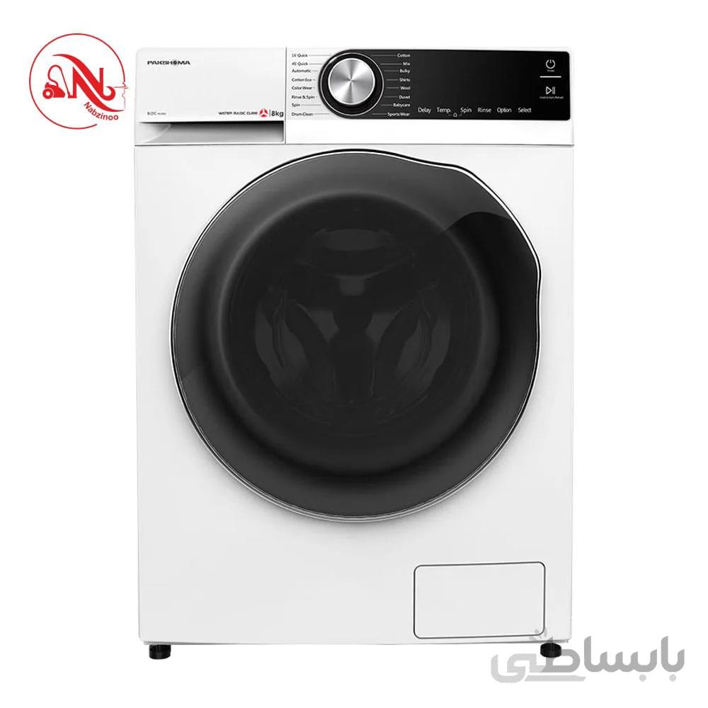 ماشین لباسشویی پاکشوما 8 کیلویی مدل TFB-85401 WT ا PAKSHOMA WASHING MACHINE TFB-85401 WT 8 KG