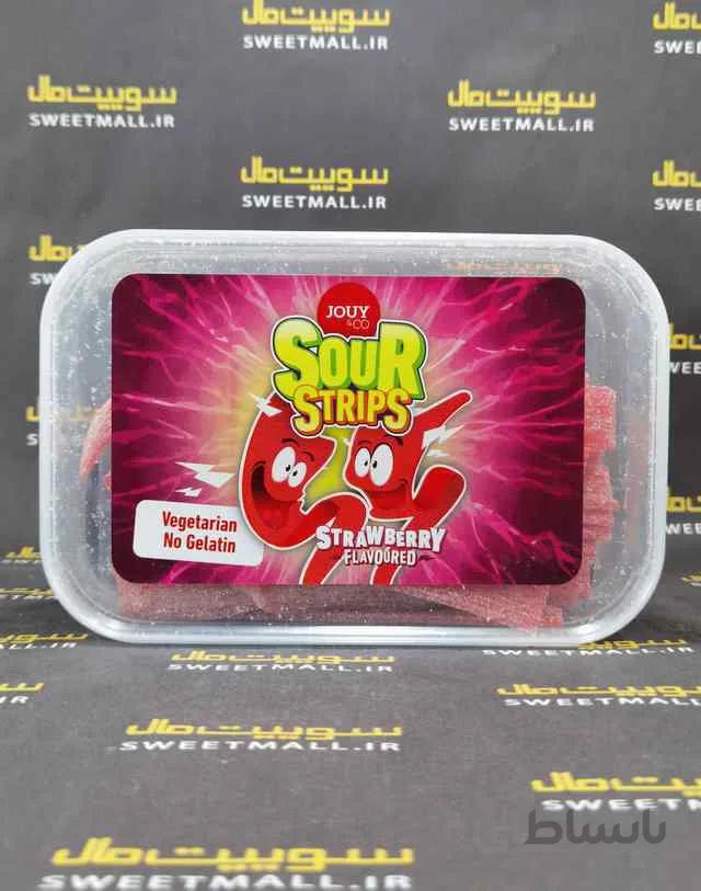 پاستیل ترش رشته ای جوی اند کو 100 گ Joy & co-توت فرنگی