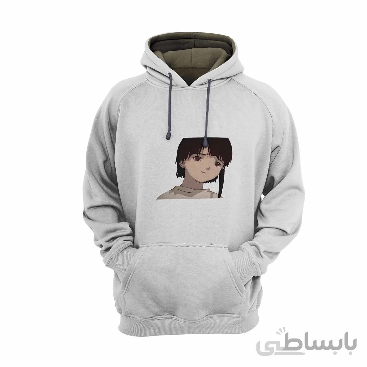 هودی سفید طرح انیمه تجربیات سریالی لین Serial Experiments Lain کد KCT10462 کد 284993