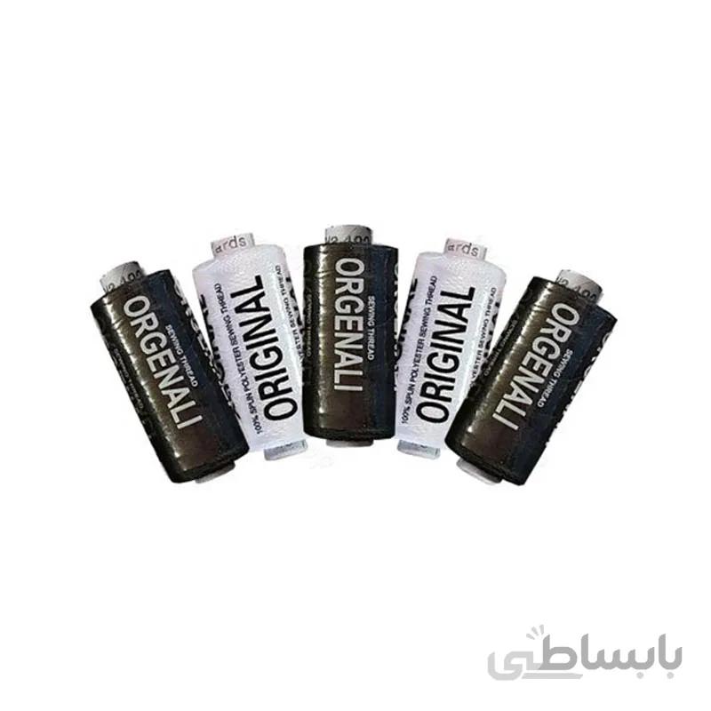 نخ خیاطی قرقره پلی استر ( سفید و مشکی )