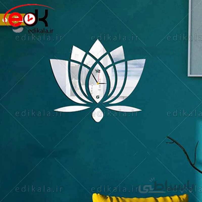 ساعت دیواری اینه فانتزی طرح گل شماره 2