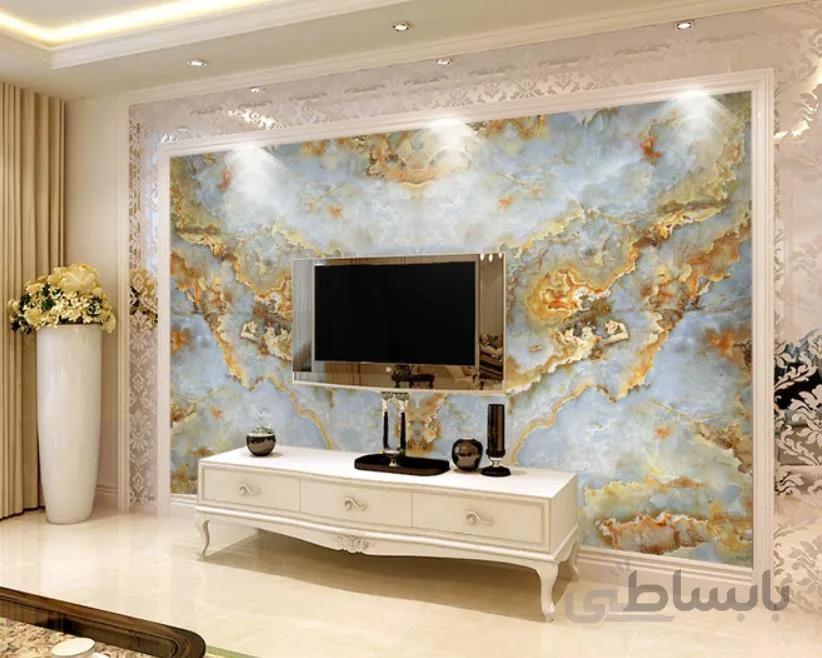 کاغذ دیواری سه بعدی طرح زیبای گرانیتی قرینه
