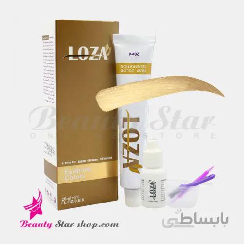 کیت رنگ ابرو بلوند خیلی خیلی روشن شماره 10 LOZA حجم 20 میلی لیتر