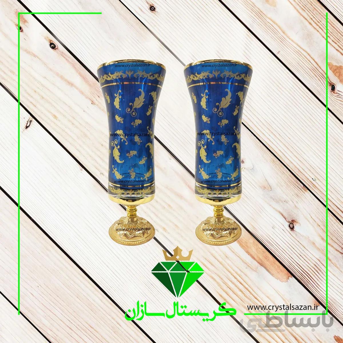 گلدان جفتی کد G994 1 کریستال سازان