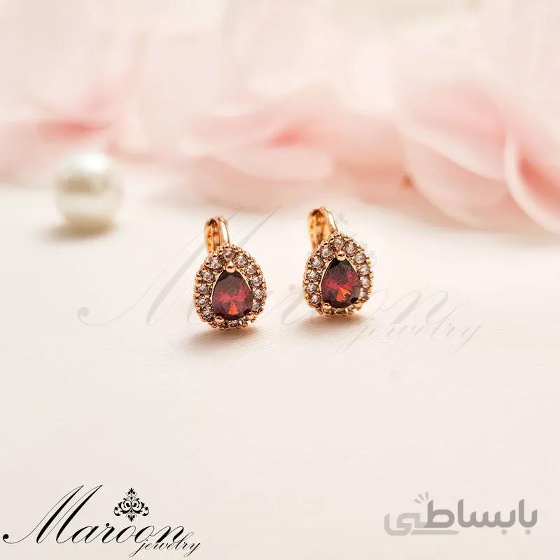 گوشواره یاقوت اشکی مارون CG139