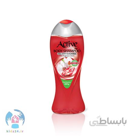 شامپو بدن شفاف ۴۰۰گرمی گل های بهاری اکتیو