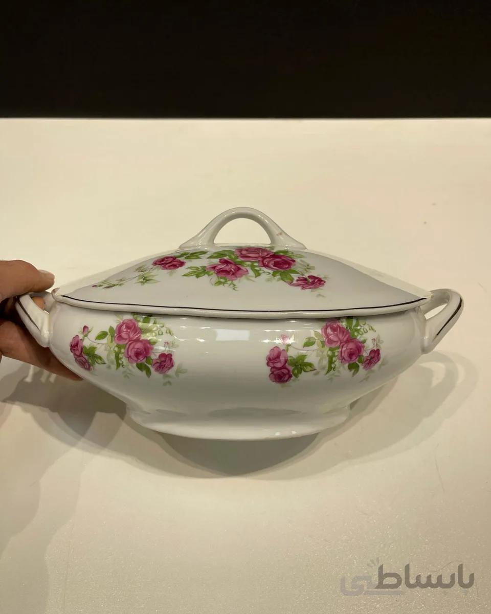 سوپخوری گلسرخی ژاپنی قدیمی