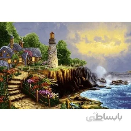نخ و نقشه تابلو فرش طبیعت کد 27 طرح فانوس دریایی