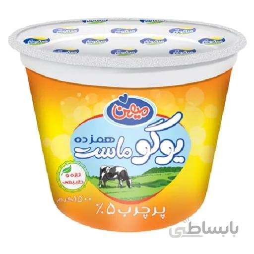 یوگو ماست همزده پر چرب 4% چربی 1500گرمی میهن باکس 6 عددی