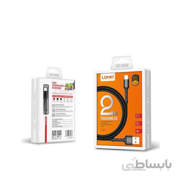 کابل تبدیل USB به لایتنینگ الدینیو LDNIO مدل LS64 طول 2 متر