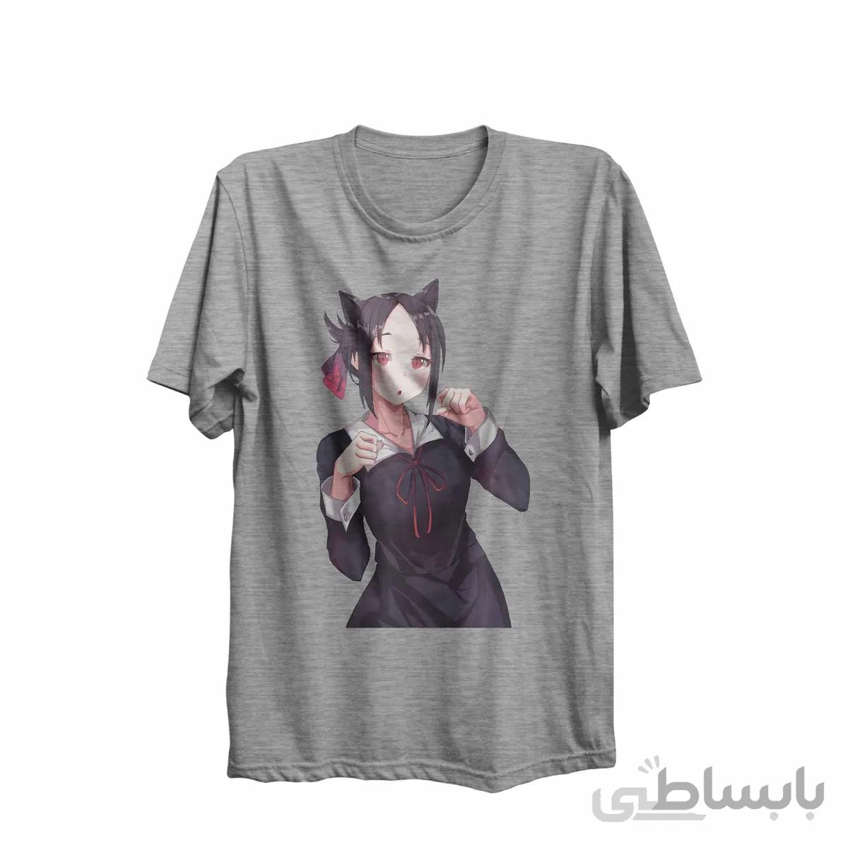 تیشرت یقه گردخاکستری طرح انیمه کاگویا ساما: عشق جنگ است Kaguya-Sama: Love Is War کد KCT10457 کد 285186