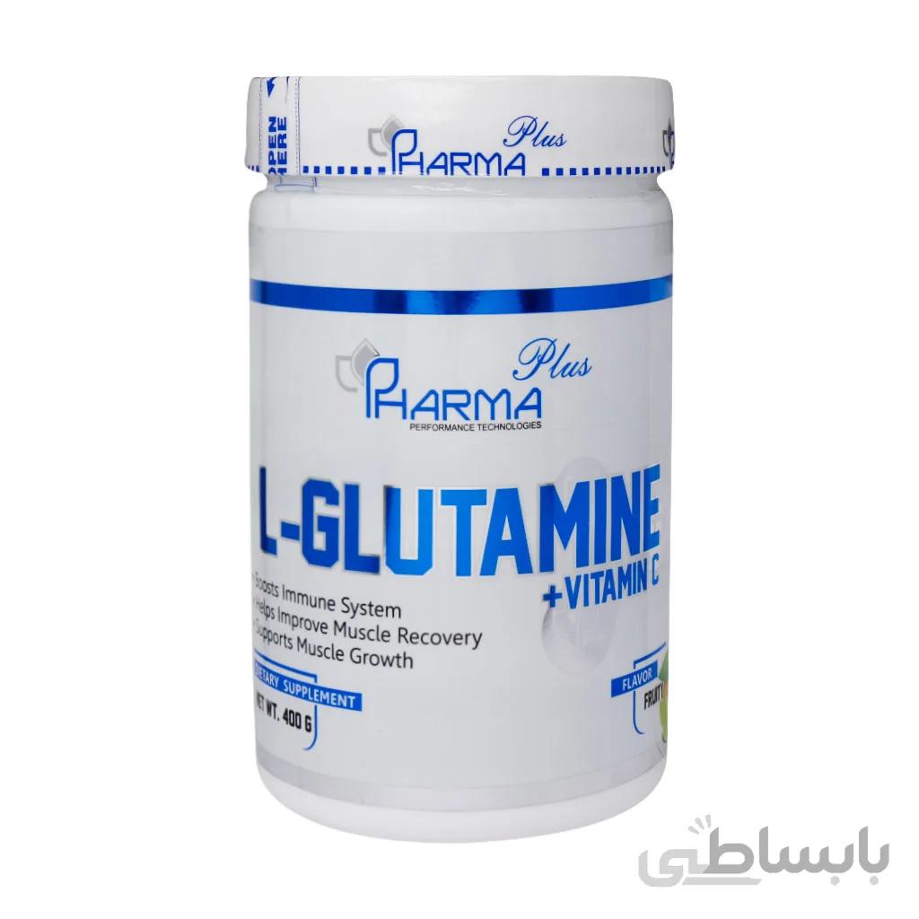 پودر ال گلوتامین و ویتامین c فارما پلاس 400 گرم 400 گرم
