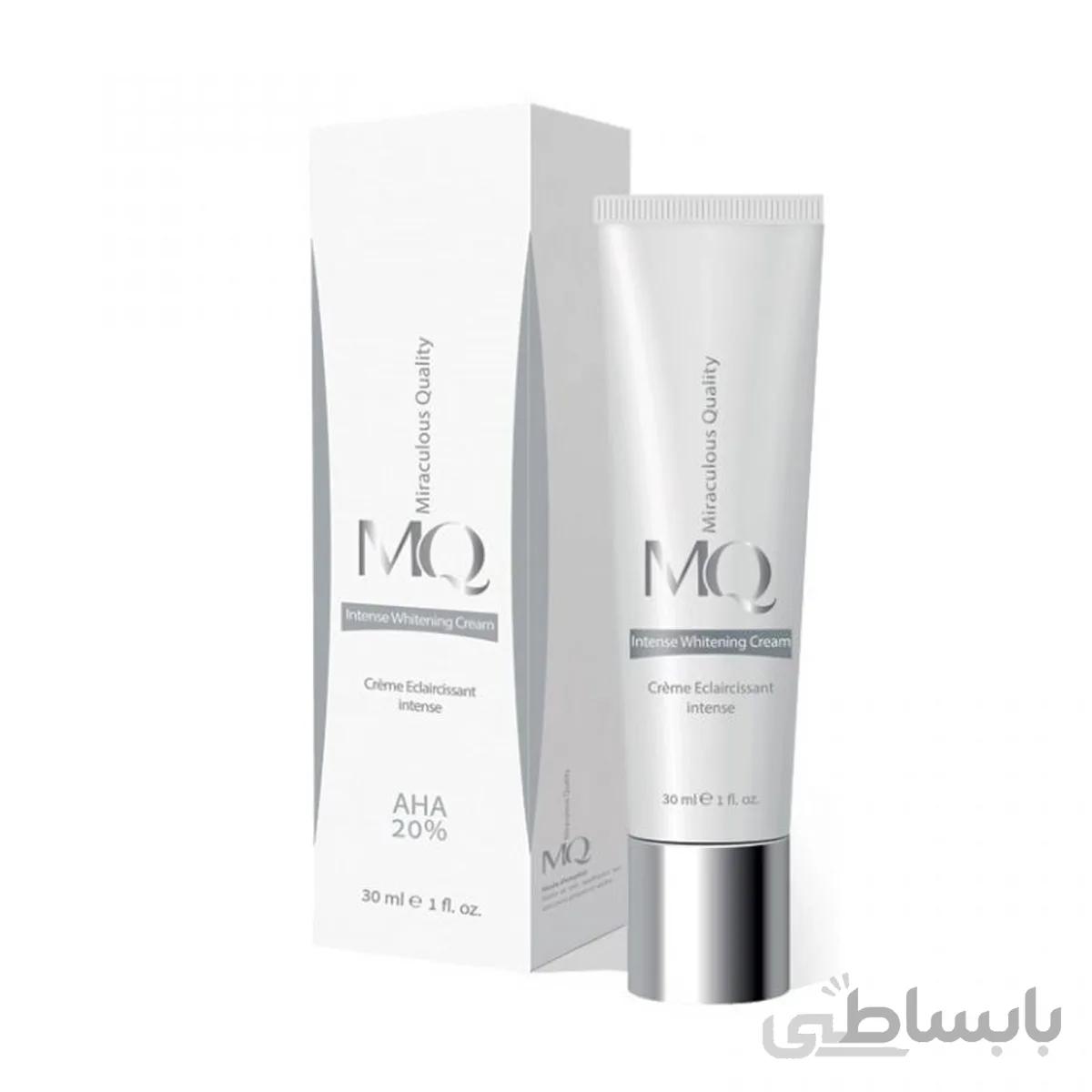 کرم ژل ضد لک و روشن کننده ام کیو مدل Whitening حجم 30 میلی لیتر ا MQ Whitening Cream Gel 30 ml