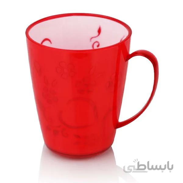 لیوان دسته دار اشکان پلاستیک مدل گلبرگ