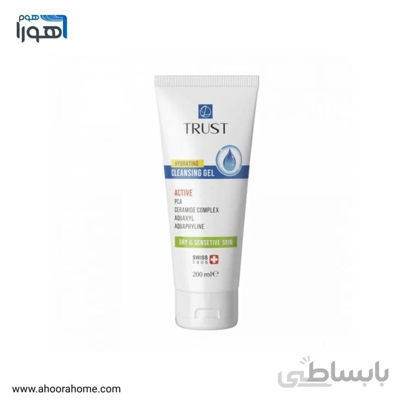 ژل شوینده آبرسان پوست (پوست خشک و حساس) تراست trust