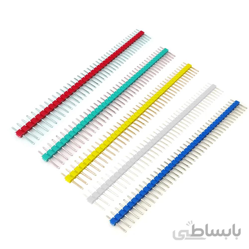 پین هدر نری صاف رنگی 1x40