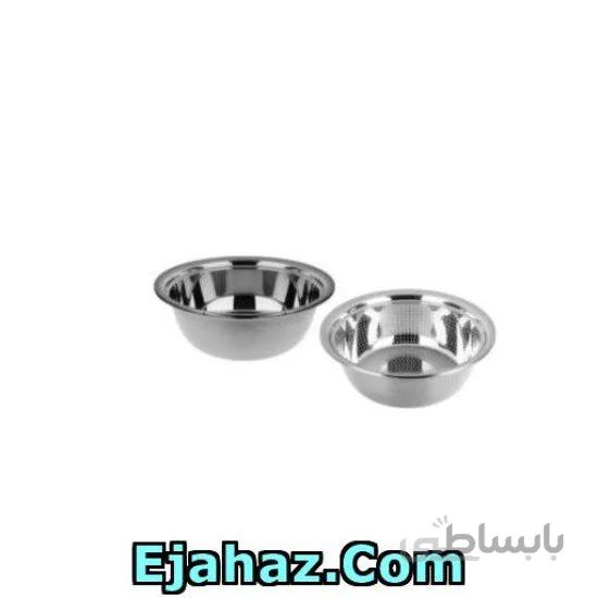 آبکش و لگن استیل یونیک سایز 22