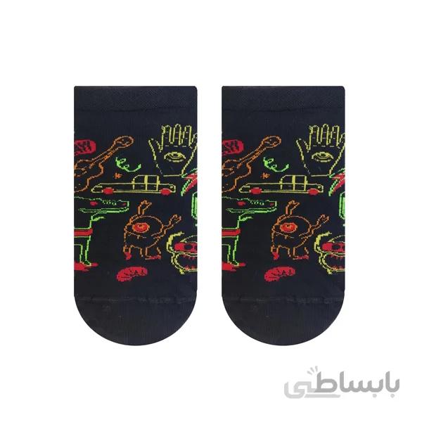 جوراب مچی زنانه کارخانه هیولا مشکی کد PH553