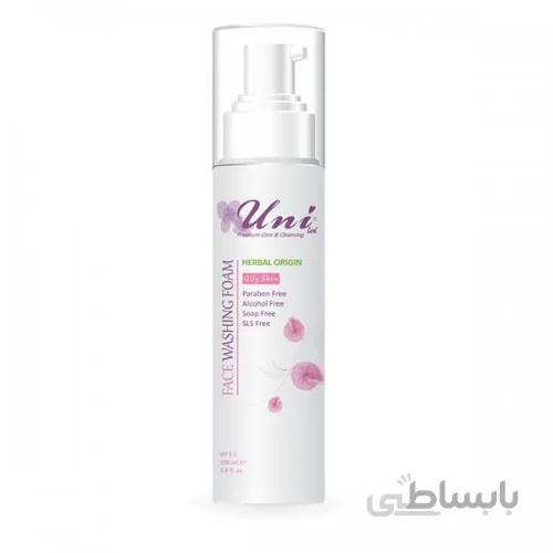 فوم شستشو صورت پوست معمولی و مختلط یونی لد ا Face washing foam normal to combination skin 200ml UNI LED