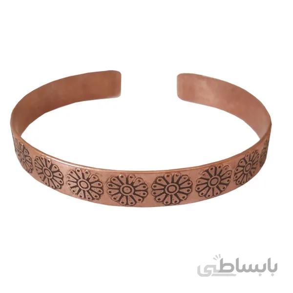 دستبند مسی طرح لوتوس کامل کد JW123