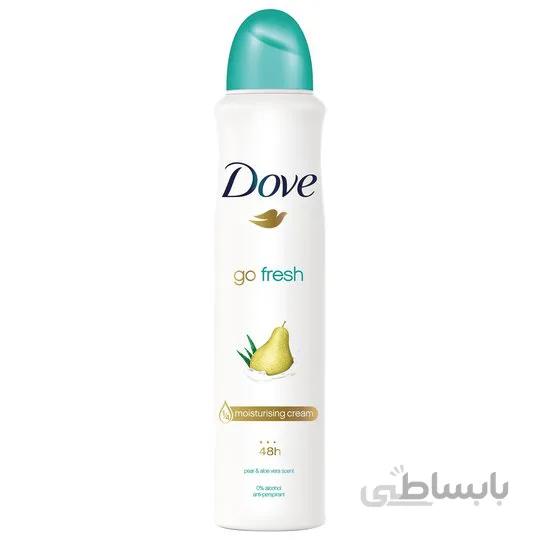 اسپری ضدتعریق داو مدل گلابی و آلوئه ورا Dove Go Fresh Pear