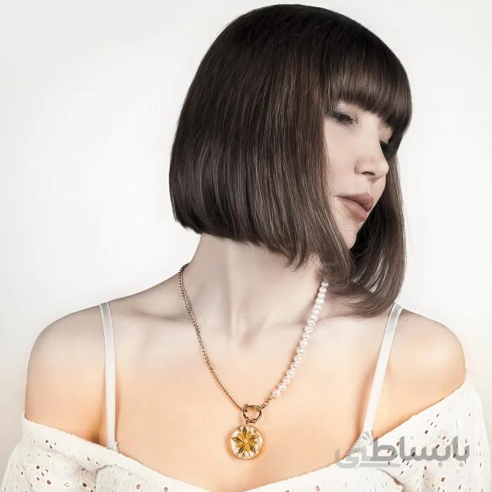 گردنبند روکش طلا طرح نسترن2 GN3061