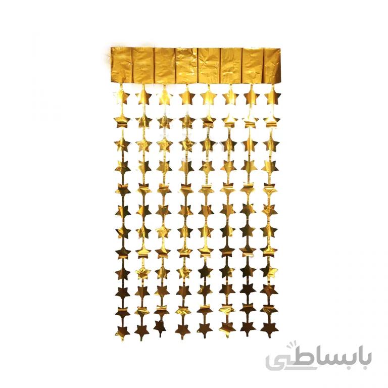 پرده تزئینی متالایز طرح ستاره مدل STR178