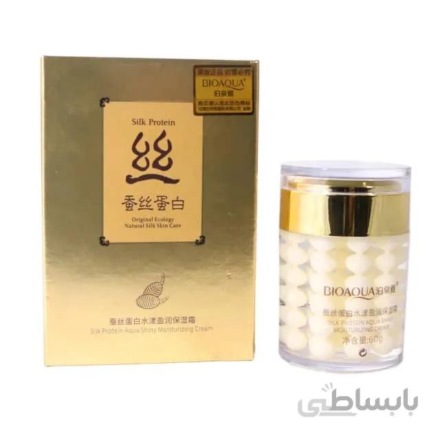 آبرسان ژل کرم شب پروتئین پیله ابریشم بیوآکوا