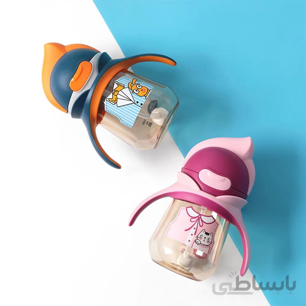 لیوان آبمیوه خوری نی دار 360 درجه رووکو Rovoco ظرفیت 250 میلی لیتر