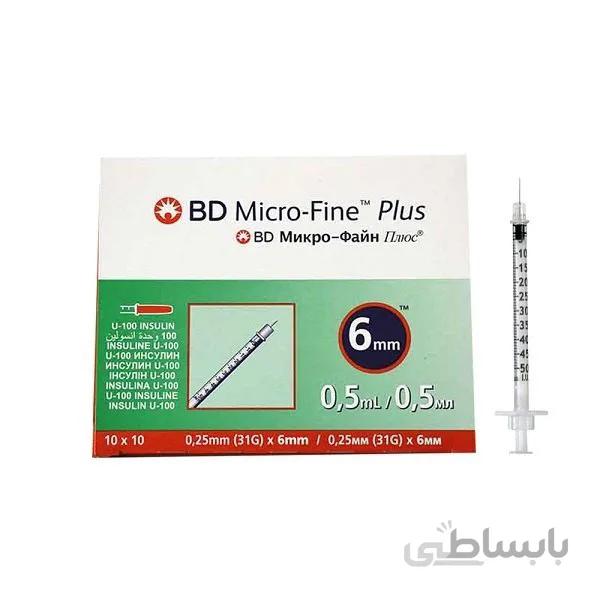 سرنگ بی دی نیم میل (BD 0.5 mil)