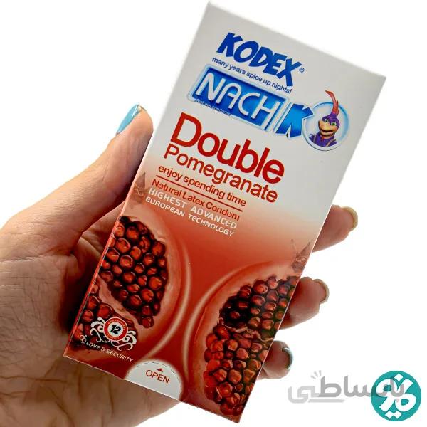 کاندوم کدکس مدل Double Pomegranate بسته 12 عددی ا Nachi Kodex model Double Pomegranate Condom - Package 12 pieces