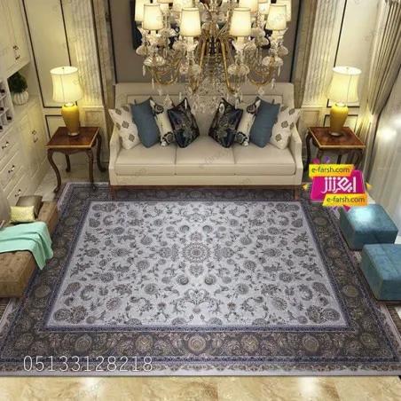 فرش ماشینی مشهد طرح 802078 کرم