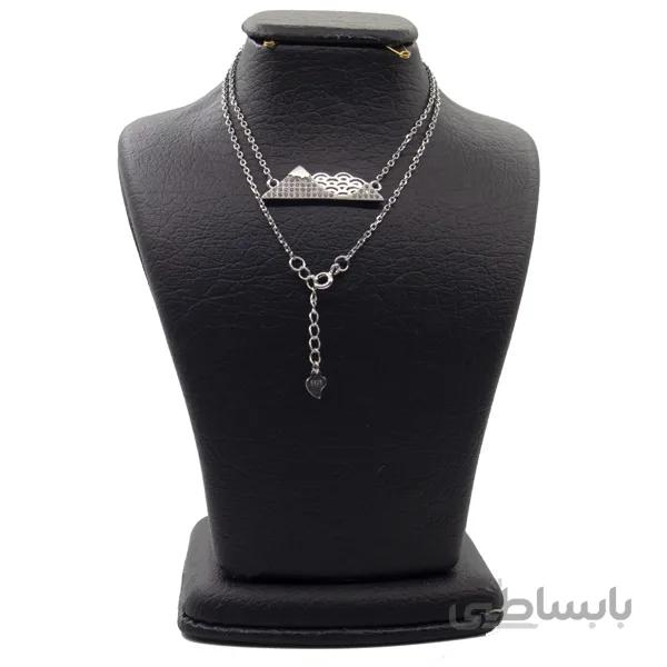 گردنبند زنانه نقره طرح کوه کد 894