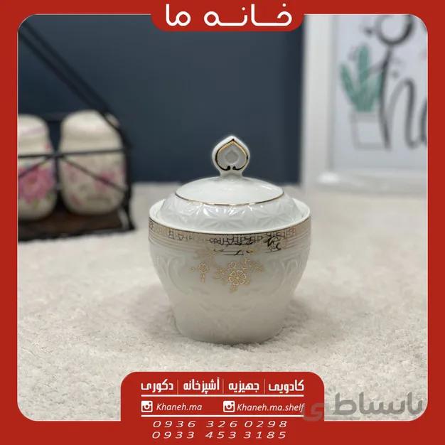 قندان سرامیکی مدل گل برجسته