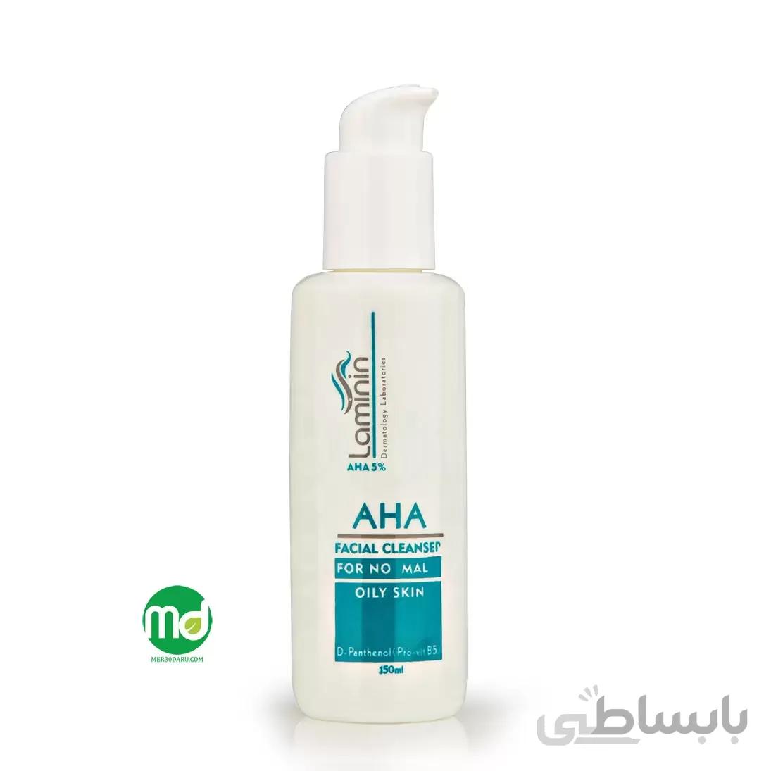 ژل شستشو و پاک کننده صورت لامینین مدل Aha حجم 150 میلی لیتر ا Laminin Aha Cleansing Face Gel 150 ml