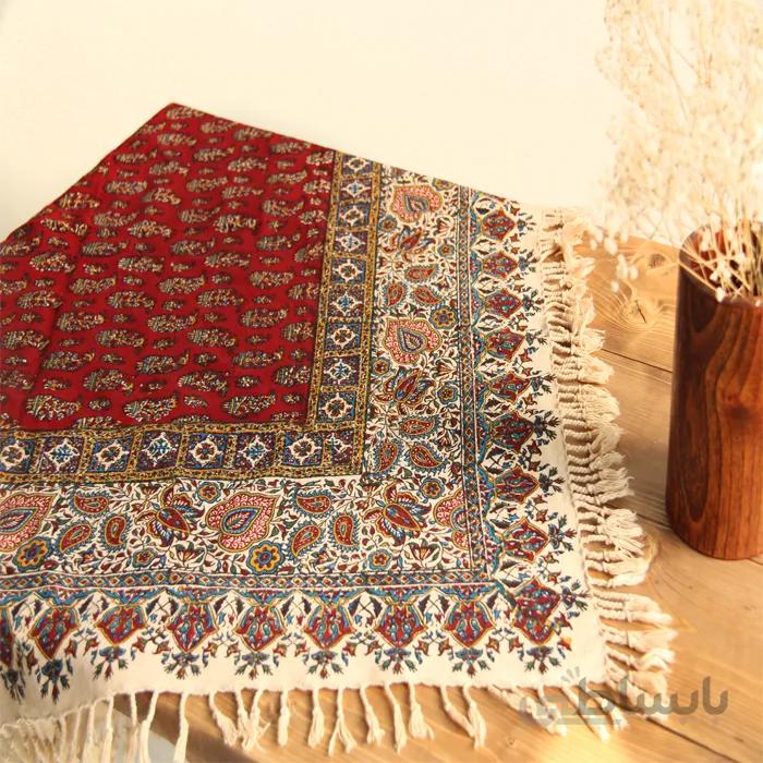 سفره قلمکار صدری 100 100 سانتی متر کد S gh21 صادراتی