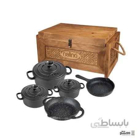 سرویس چدن نالینو 8 پارچه مدل Fico با جعبه چوبی
Nalino cast iron service 8 cloths Fico model