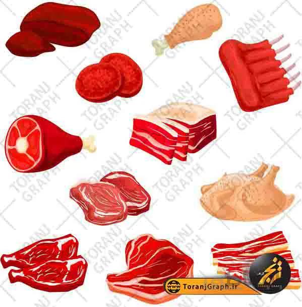 وکتور گوشت فرآورد های گوشت