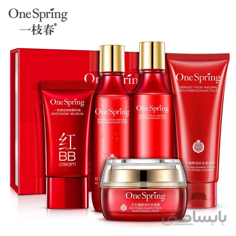 ست مرطوب کننده و ضد پیری انار سرخ وان اسپرینگ One Spring Red Pomegranate Set