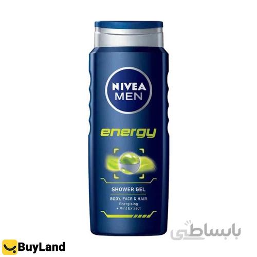 شامپو سر و بدن مردانه نیوا مدل Nivea energy حجم 500 میل ا Nivea Energy Shower Gel For Men 500ml