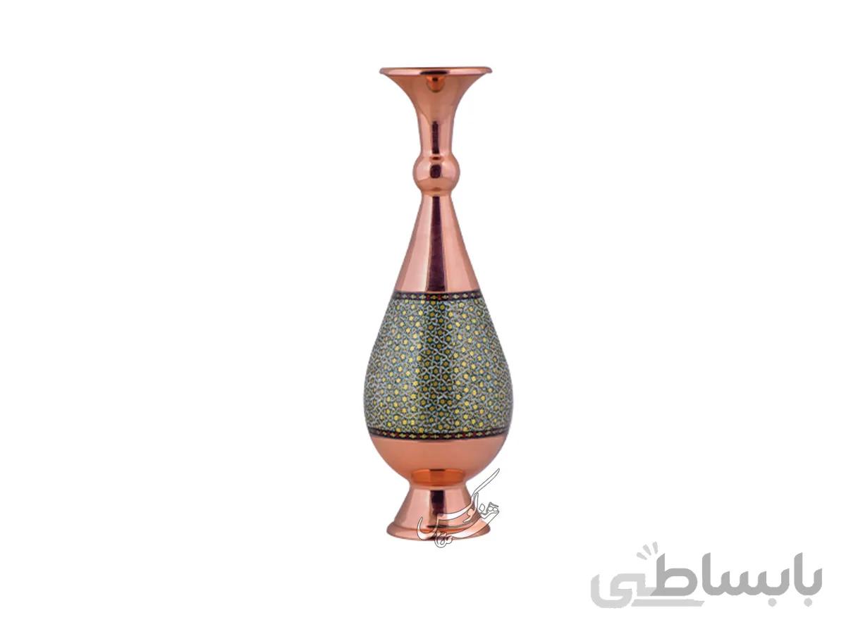 گلدان مس و خاتم مدل صراحی 30 آقاجانی
