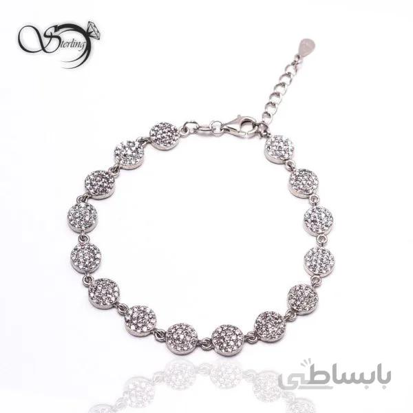 دستبند نقره زنانه درخشان کد:۱۴۲۲