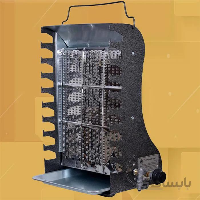 کباب پز گازی ایستاده مدل تابش ا * دارای جای 9 عدد سیخ به صورت همزمان * قابلیت نصب موتور گردان * بدون دود * قابل استفاده در داخل اتاق ، بالکن و اشپزخانه * قابل استفاده با گازشهری و کپسولی * قابل استفاده در مسافرت